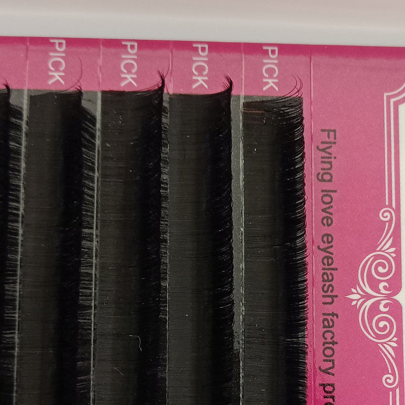 HKM-010387 Handmade Soft Silk Fiber False Eyelashes - Natural Length 8-12MM with Multiple Curl Options