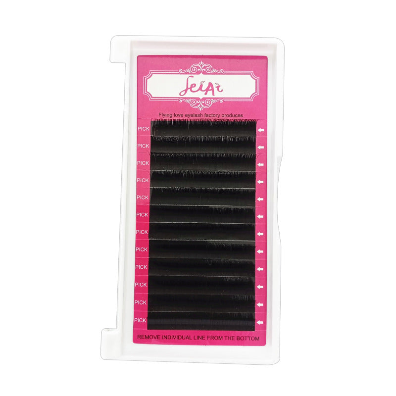 HKM-010387 Handmade Soft Silk Fiber False Eyelashes - Natural Length 8-12MM with Multiple Curl Options