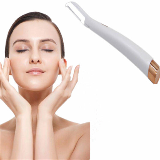 HKM-134227 LED Facial Hair Remover and Exfoliator with Replacement Heads - Painless Skin Care Tool