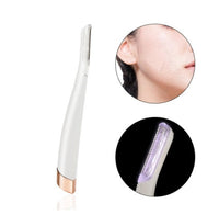 HKM-134227 LED Facial Hair Remover and Exfoliator with Replacement Heads - Painless Skin Care Tool