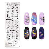 HKM-478291 Stainless Steel Nail Printing Plates - Small Square Design, Multiple Models Available