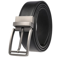 HKM-623251 Genuine Leather Men's Belt with Alloy Pin Buckle - Stylish Waistband for Everyday Wear