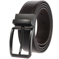 HKM-623251 Genuine Leather Men's Belt with Alloy Pin Buckle - Stylish Waistband for Everyday Wear