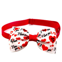 HKM-914387 Loving Cupid Cat Pet Bow Tie with Letter Pattern, Perfect for Halloween and Special Occasions