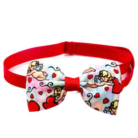 HKM-914387 Loving Cupid Cat Pet Bow Tie with Letter Pattern, Perfect for Halloween and Special Occasions