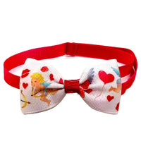 HKM-914387 Loving Cupid Cat Pet Bow Tie with Letter Pattern, Perfect for Halloween and Special Occasions