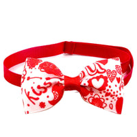HKM-914387 Loving Cupid Cat Pet Bow Tie with Letter Pattern, Perfect for Halloween and Special Occasions