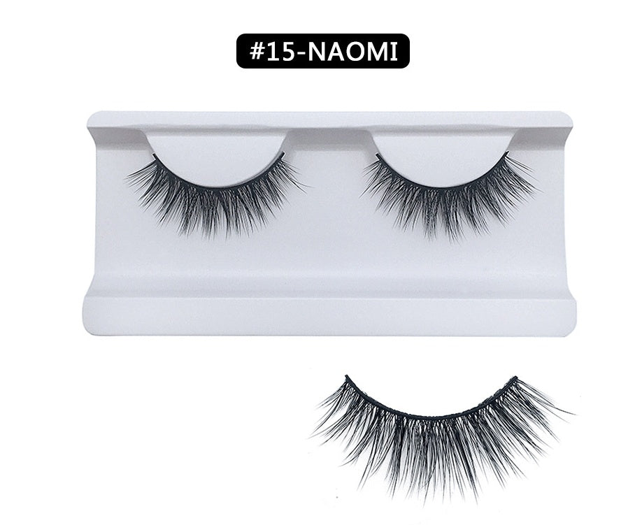 HKM-107539 3D Mink Hair False Eyelashes for Voluminous and Natural Look