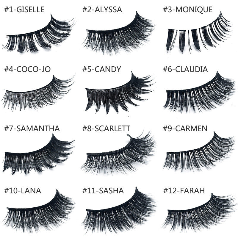 HKM-107539 3D Mink Hair False Eyelashes for Voluminous and Natural Look
