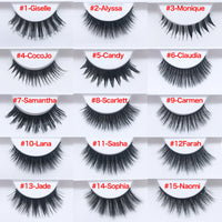 HKM-107539 3D Mink Hair False Eyelashes for Voluminous and Natural Look