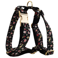 HKM-785107 Cute Bow Lettering Printed Pet Collar and Leash Set with Vest ¨C Stylish Four-Piece Accessory for Dogs