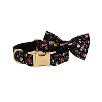 HKM-785107 Cute Bow Lettering Printed Pet Collar and Leash Set with Vest ¨C Stylish Four-Piece Accessory for Dogs