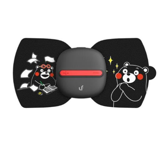 HKM-067539 Leather Bear Massage Sticker with 5 Modes & 10 Intensities, USB Rechargeable for Full-Body Relaxation