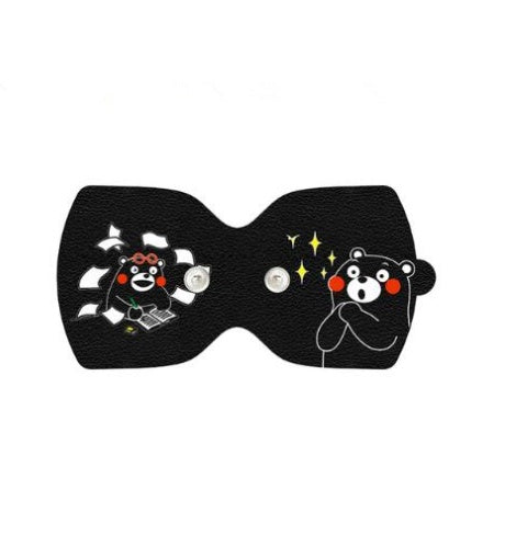 HKM-067539 Leather Bear Massage Sticker with 5 Modes & 10 Intensities, USB Rechargeable for Full-Body Relaxation