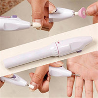 HKM-477139 Electric Nail Manicure Grinder - White, Nail Polish Tool for All Skin Types