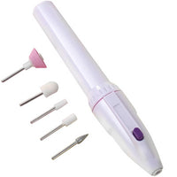 HKM-477139 Electric Nail Manicure Grinder - White, Nail Polish Tool for All Skin Types