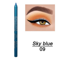HKM-109523 Versatile Waterproof Eyeliner Pencil in 14 Vibrant Colors - Long-lasting & Easily Removable
