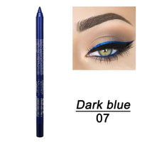 HKM-109523 Versatile Waterproof Eyeliner Pencil in 14 Vibrant Colors - Long-lasting & Easily Removable