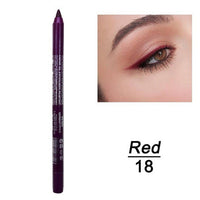 HKM-109523 Versatile Waterproof Eyeliner Pencil in 14 Vibrant Colors - Long-lasting & Easily Removable