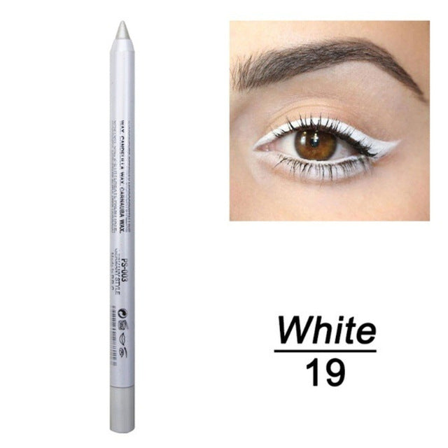 HKM-109523 Versatile Waterproof Eyeliner Pencil in 14 Vibrant Colors - Long-lasting & Easily Removable
