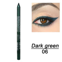 HKM-109523 Versatile Waterproof Eyeliner Pencil in 14 Vibrant Colors - Long-lasting & Easily Removable