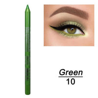 HKM-109523 Versatile Waterproof Eyeliner Pencil in 14 Vibrant Colors - Long-lasting & Easily Removable