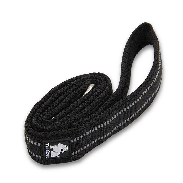 HKM-358803 Durable Nylon Pet Dog Leash in Multiple Colors - Black, Orange, Green, Lake Blue, Rose Red