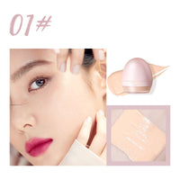 HKM-051091 Lightweight Foundation Concealer Cream with Makeup Sponge - Brightening, Moisturizing Liquid Foundation in 4 Shades