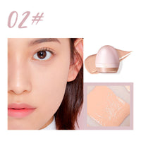 HKM-051091 Lightweight Foundation Concealer Cream with Makeup Sponge - Brightening, Moisturizing Liquid Foundation in 4 Shades