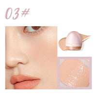 HKM-051091 Lightweight Foundation Concealer Cream with Makeup Sponge - Brightening, Moisturizing Liquid Foundation in 4 Shades