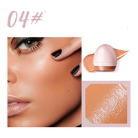 HKM-051091 Lightweight Foundation Concealer Cream with Makeup Sponge - Brightening, Moisturizing Liquid Foundation in 4 Shades