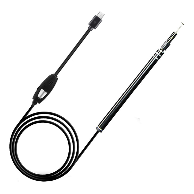 HKM-066387 Ear Canal Cleaning Endoscope with 5.5MM Camera and Ear Spoons - Versatile Inspection Tool for Ear, Throat, Nose, and Scalp