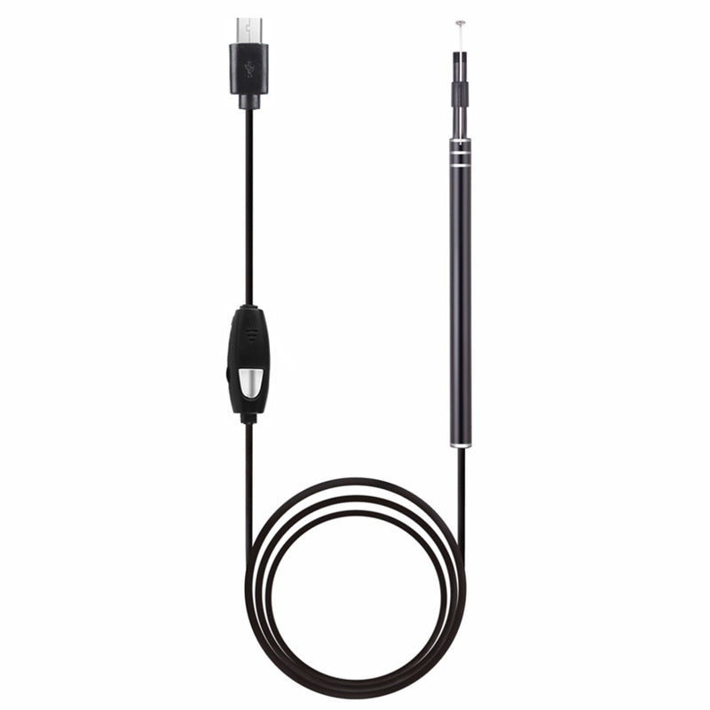 HKM-066387 Ear Canal Cleaning Endoscope with 5.5MM Camera and Ear Spoons - Versatile Inspection Tool for Ear, Throat, Nose, and Scalp