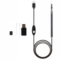 HKM-066387 Ear Canal Cleaning Endoscope with 5.5MM Camera and Ear Spoons - Versatile Inspection Tool for Ear, Throat, Nose, and Scalp