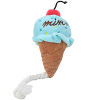 HKM-616147 Cute Ice Cream-Shaped Plush Dog Toy - Bite-Resistant Molar Chew Sounding Toy, 13x7cm, 22g