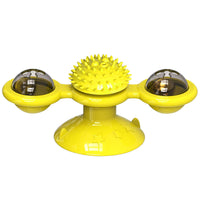 HKM-993235 Mint Ball Turntable Cat Toy with Funny Stick for Interactive Play