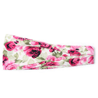 HKM-987027 Floral Printed Sports Headband for Women - Elastic Hair Band for Yoga and Running, Sweat Absorbent Design