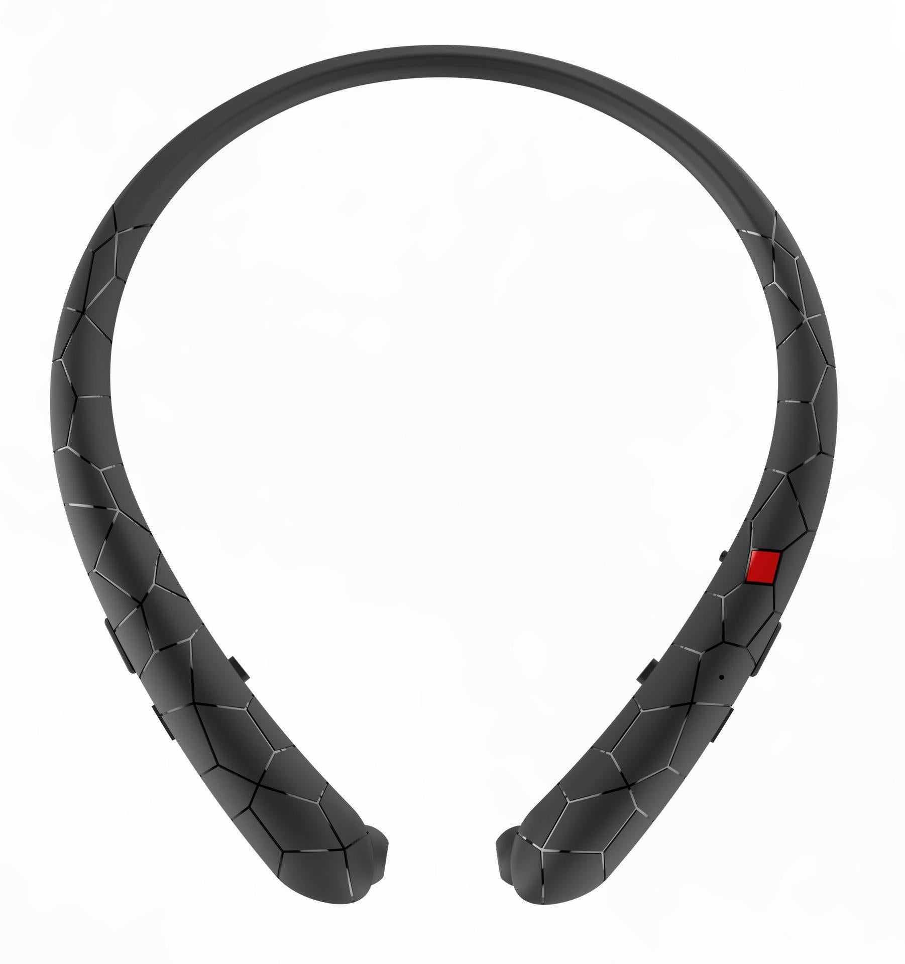 KTX-081619 Wireless Neckband Bluetooth Headphones with Retractable Wire and Noise-Canceling Microphone