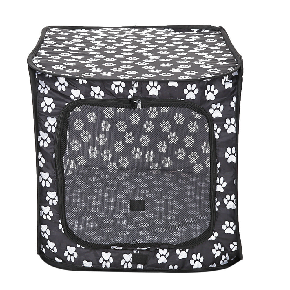 HKM-742419 Small to Medium Pet Cage - Portable Folding Pet Fence with Easy Storage