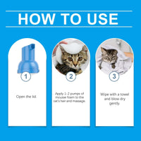 HKM-646163 Gentle Pet Cleaning Foam for Cats - Non-Irritating Mousse Formula