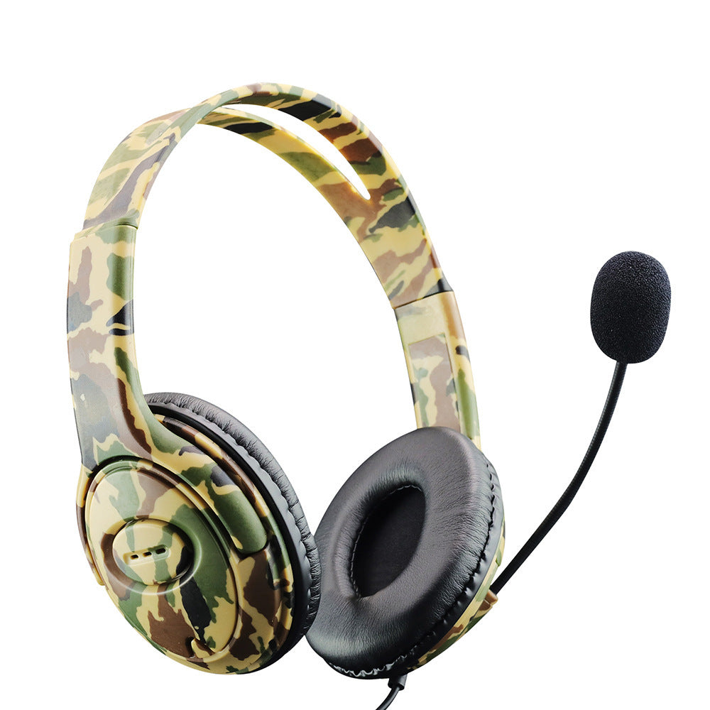 KTX-720723 Camouflage Wired Headset with 3.5mm Plug – 20-20K Hz Frequency Response, 118 dB Sensitivity