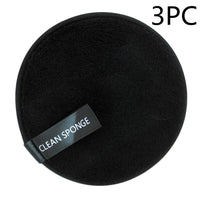 HKM-016019 Magic Water Makeup Remover Puff - Short Hair Round Sponge for Effective Cleansing