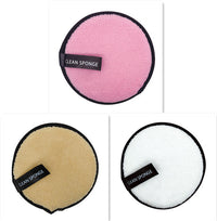 HKM-016019 Magic Water Makeup Remover Puff - Short Hair Round Sponge for Effective Cleansing