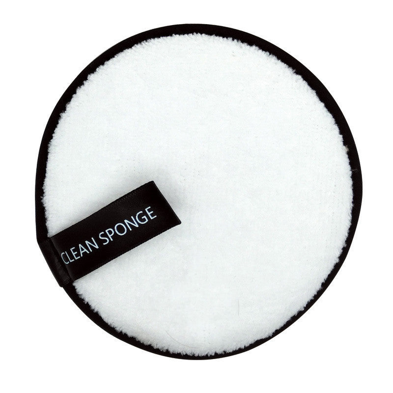HKM-016019 Magic Water Makeup Remover Puff - Short Hair Round Sponge for Effective Cleansing