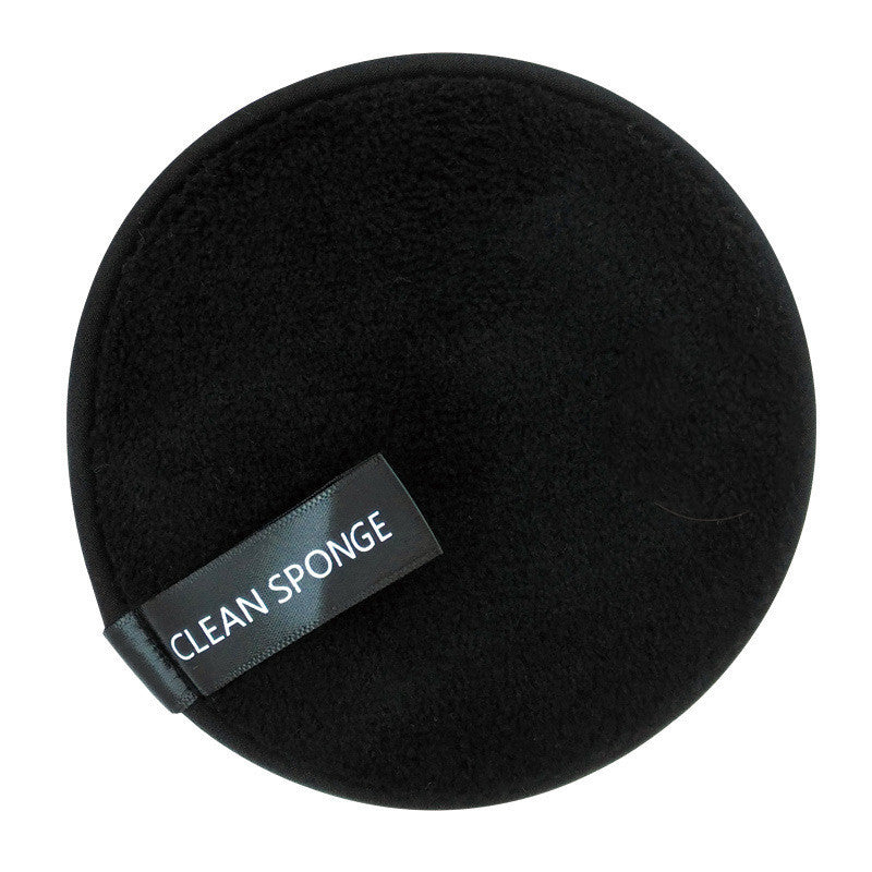 HKM-016019 Magic Water Makeup Remover Puff - Short Hair Round Sponge for Effective Cleansing