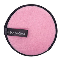 HKM-016019 Magic Water Makeup Remover Puff - Short Hair Round Sponge for Effective Cleansing