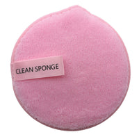 HKM-016019 Magic Water Makeup Remover Puff - Short Hair Round Sponge for Effective Cleansing