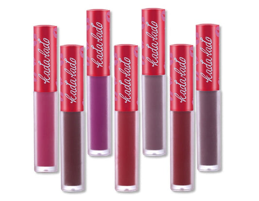 HKM-562835 Liquid Matte Lipstick - Waterproof, Long-Lasting Color, Moisturizing Formula, Portable Frosted Bottle, 6g
