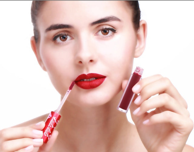 HKM-562835 Liquid Matte Lipstick - Waterproof, Long-Lasting Color, Moisturizing Formula, Portable Frosted Bottle, 6g