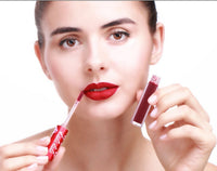 HKM-562835 Liquid Matte Lipstick - Waterproof, Long-Lasting Color, Moisturizing Formula, Portable Frosted Bottle, 6g